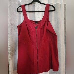 Red Zip-up Tank